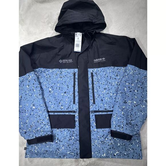 Adidas Winter Gore-Tex Infinium HK5 Winter Jacket Men Small blue NEW - Picture 4 of 11